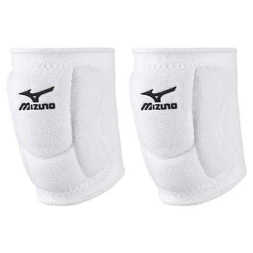 Mizuno LR6 Volleyball Knee Pad in white with VS-1 padding technology