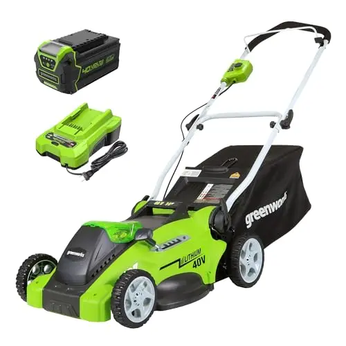 Greenworks 40V cordless lawn mower with 16-inch deck