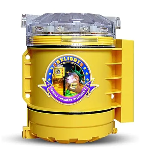 Foxlights night predator deterrent light for chicken coop security