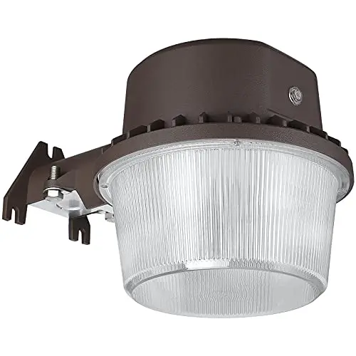 TORCHSTAR LED barn light with bronze finish and photocell sensor