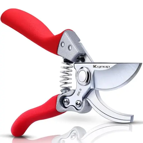 Kynup heavy duty pruning shears with red handles and sharp blades