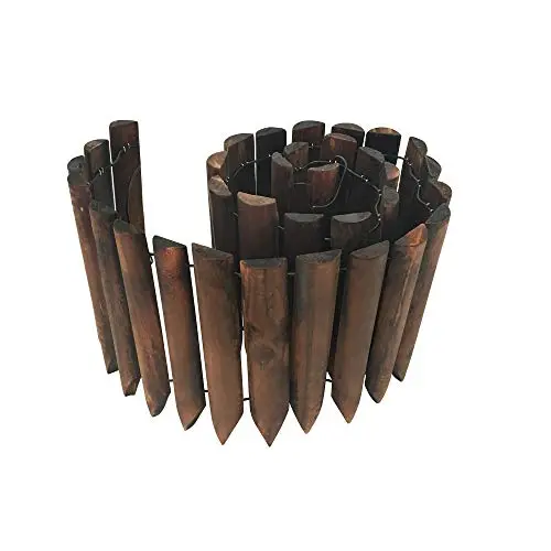 Worth Garden flexible wooden garden edging with burnt wood finish