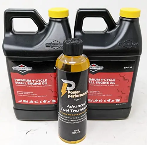 Briggs & Stratton 30W engine oil two-pack with fuel treatment