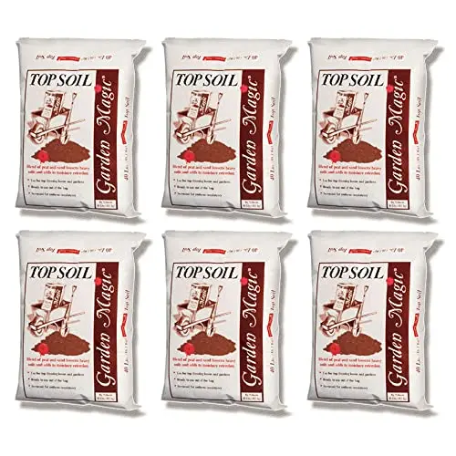 Michigan Peat Garden Magic organic potting soil in raised garden bed