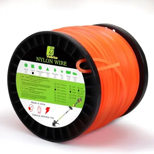 Viabrico square orange trimmer line spool
