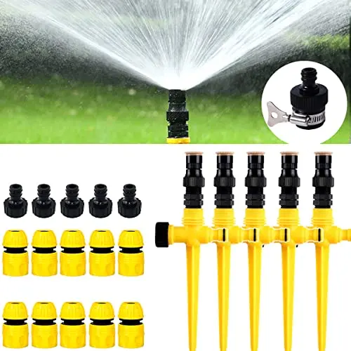 Bonseor adjustable lawn sprinkler with 360-degree rotation for gardens