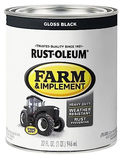 Rust-Oleum Farm & Implement Enamel Paint in gloss black finish