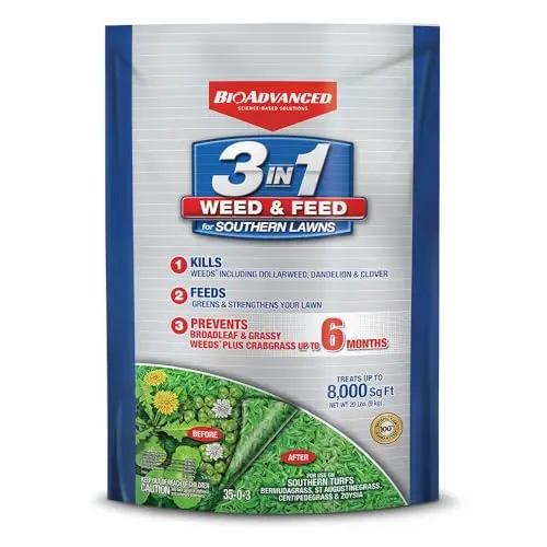 BioAdvanced 3-in-1 Weed and Feed for Southern Lawns granules