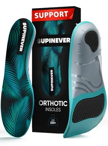 SUPINEVER green orthotic insoles for work boots