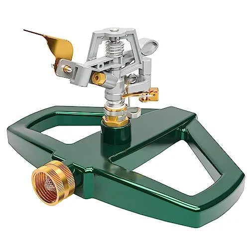 Hourleey impact sprinkler with adjustable pulsating spray