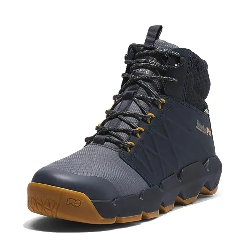Timberland PRO Morphix lightweight work boot with composite safety toe in grey and navy