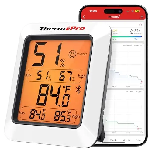 ThermoPro TP350 Bluetooth hygrometer thermometer for greenhouse use