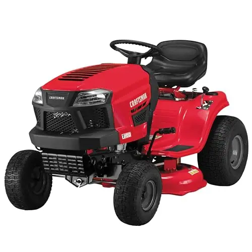 Craftsman 36-inch gas riding lawn mower with red and black design