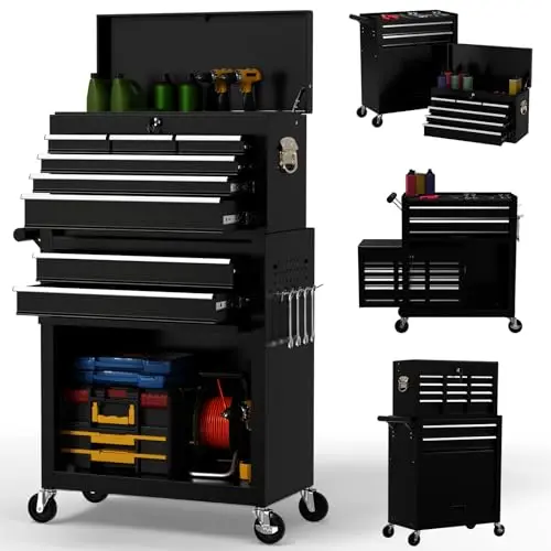 On Shine 8-drawer rolling tool chest with locking mechanism