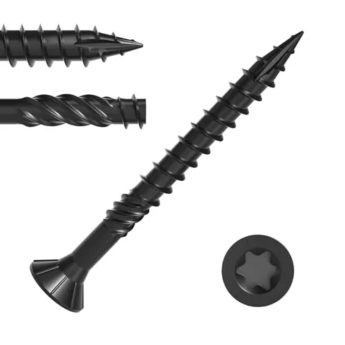 VGBUY black epoxy coated deck screws with Torx drive
