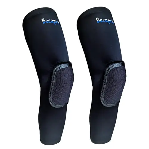 BECAPRO Knee Compression Sleeves in black with honeycomb padding