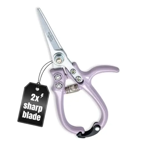 Modern Sprout lavender pruning shears cutting delicate herb stems