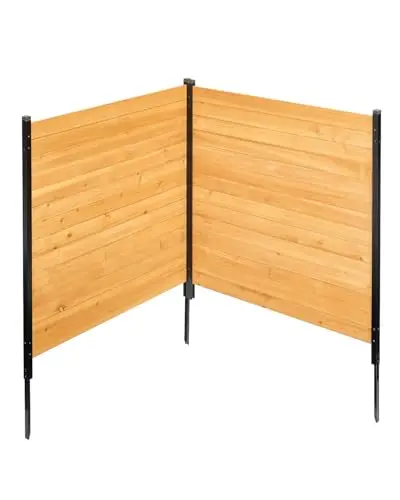 VEVOR wood privacy fence with metal stakes for stability