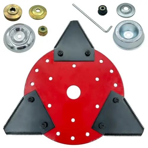 NeJesZoe steel disc triangular weed trimmer head