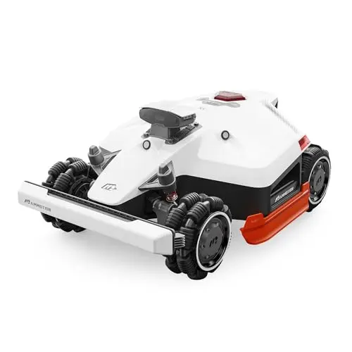 Mammotion LUBA 2 AWD 3000HX robot lawn mower mowing a sloped lawn