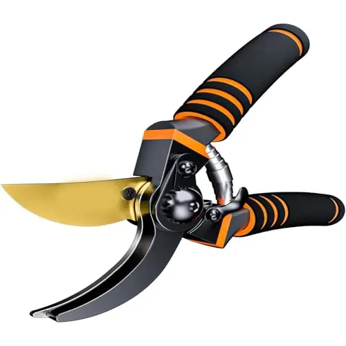 AOERT black pruning shears with safety lock