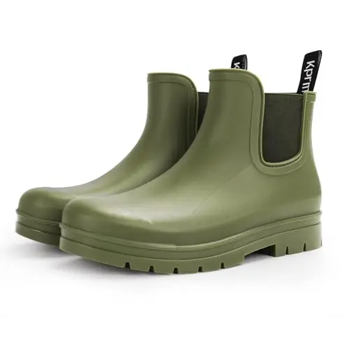 Kprm Women's Short Ankle Rain Boots in green