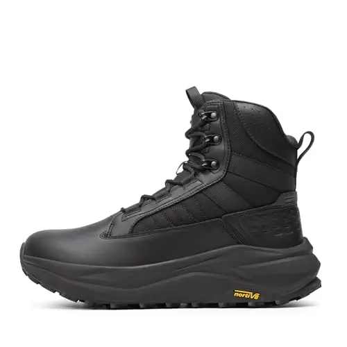 NORTIV 8 men's wide toe box work military tactical boots in black
